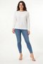 Women's Stone Printed Long Sleeve Mercerized Knitwear Blouse - 2
