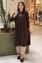 Fuat Gürşen Mercerized Combined Medium Length Cardigan - 3
