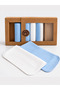 Box of 6 Cotton Baby Mouth Wipes – Blue/White - 3