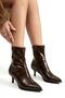 Side Zipper Thin Heeled Women's Stretch Boots Bootie - 2