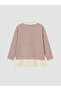 Esvab • Modern & Distinctive Devrik Roba Collar Striped Girls' Sweatshirt - 2