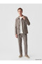 Rmz Gi̇yi̇m Farkiyla Loose Fit Striped Linen Blend Men's Blazer Jacket - 2