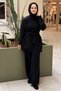 Fuat Gürşen Sleeves Sequin Embroidered Tunic Trousers Knitwear Set