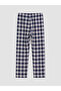 Standard Fit Checkered Embroidered Men's Pajama Bottoms for Style Enthusiasts from Uzg Store - 2