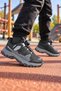 Children's Black Smart Lace-Up Thick Sole Outdoor Casual Sports Shoes - 4