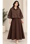 Suede Shirt Skirt Long Set