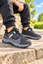 Children's Black Smart Lace-Up Thick Sole Outdoor Casual Sports Shoes