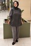 Crochet Knitwear Skirt Detailed Hem Detailed Pants Suit