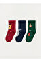 Rmz Gi̇yi̇m Farkiyla 3-Pack Embroidered Boys' Socks