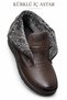 Printed Genuine Leather Non-Slip Sole Fully Fur-Lined Orthopedic Mother Boots - 2