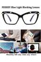 Crystal Cat Eye Glasses Frame Blue Light Blocking Computer Eyewear B2500 - 4