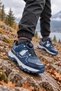 Children's Navy Blue Smart Lace-Up Thick Sole Outdoor Daily Sports Shoes - 3