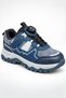 Children's Navy Blue Smart Lace-Up Thick Sole Outdoor Daily Sports Shoes - 5