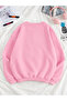 Women's Winter Sweatshirt Purple Pink Butterfly Flower Printed Oversize Crew Neck Sweatshirt Bloom Fear Printed - 2