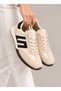 Nk Lima Women's Beige Brown Detailed Memory Foam Orthopedic Insoles Daily Thin Sole Sneaker Walking Sports Shoes - 4