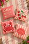 Pink Ground Sea Creatures Patterned 4-Piece Throw Pillow Cover Set - 2