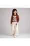 Browny Bear Girl's Charm Detailed Pants and Sweater 2-Piece Set - 5