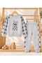 2-Piece Children's Set with Rabbit Patterned Pockets and Silk Cotton Material, Suitable for Boys in Kindergarten and Nursery. - 2