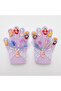 Girl's Princess Figured Tulle Lycra Knitted Gloves |   3-8 Years Old Warm Winter Gloves with 3D Baby Finger Tips - 7