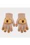 Unisex Girls Boys Knitted Gloves with Capybara Figure |   3-8 Years Old Warm Winter Wear with 3D Miniature Teddy Bears on Fingertips - 3