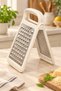 Belle Double-Sided Folding Grater with Folding Legs - Stainless Steel Grater Cream (10.7X22X5 cm)
