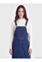 Two Mt Shop Quality Lcw Modest Indigo Denim Straight Standard & Regular Square Neck Midi Salopet - 2
