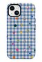 iPhone 15 Compatible - Blue Square Star, Double Layer Cover, Glossy Surface Protective Case