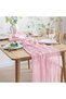 Cheesecloth Table Runner, 2 Pack Gauze Rustic Cheese Cloth Table Runner, Boho Wedding Decor, Table C - 2