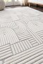 Modern Wellsoft Elastic Carpet Cover 6m2 (200 X 300cm), Geometric Patterned, Soft Textured Carpet Protective Cover - 5