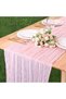 Cheesecloth Table Runner, 2 Pack Gauze Rustic Cheese Cloth Table Runner, Boho Wedding Decor, Table C - 6