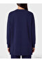 Two Mt Shop Quality Navy Blue Diver Fabric Plain Comfortable & Relaxing Women's Sweatshirt Tunic - 4