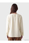 Two Mt Shop Quality Lcw Modest Beige Interlock Plain Standard & Regular Women's Sweatshirt Tunic - 4