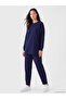 Two Mt Shop Quality Navy Blue Diver Fabric Plain Comfortable & Relaxing Women's Sweatshirt Tunic - 2
