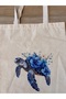 Natural Cotton Raw Fabric Figure Printed Practical Bag (35X41 cm) - 2
