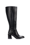 Black Thick Heeled Zippered Women's Boots