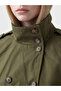 Esvab • Modern & Distinctive Stand Collar Belted Loose Fit Women's Trench Coat - 3