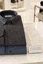 Men's Brown Winter Shirt Striped Classic Relaxed Fit Pockets Casual Warm - 3