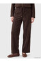 Özmarka New Season Brown Women's Trousers with Elastic Waist - 2