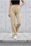 Cream Women's High Waist Palazzo Jeans, Lycra Wide Leg Loose Pants - Quality Fabric, Durable Stitching, Special Washing - 6