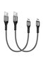 كابل USB C بطول 1 قدم، 3 قطع كابل USB Type-C 2.0 قصير بطول 0.3 متر عالي السرعة وسريع الشحن ونقل البيانات - 2