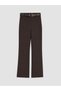 Özmarka New Season Brown Belted Women's Trousers - 5