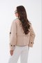 Women's Beige Double-Breasted Collared Short Trench Coat Pc778 - 8