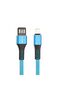 كابل شحن سريع لأجهزة IOS، كابل USB A إلى Lightning مزدوج الجوانب DZ-IP2MF أزرق - 2