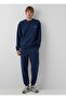 Logo Printed Regular Waist, Regular Straight, Elasticated Hem Men's Sweatpants.