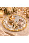 Round Series Metal Presentation Promise Engagement Tray, Silver Tray Gold Accessory - 4