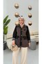 Women's Garnished Double Color Plaid Detailed Trench Coat - 5