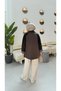 Women's Garnished Double Color Plaid Detailed Trench Coat - 8
