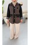 Women's Garnished Double Color Plaid Detailed Trench Coat - 7