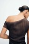 Textured one-shoulder top - 4