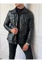 Torba Cep Seasonal Leather Jacket with Crimped Interior Detail - 4